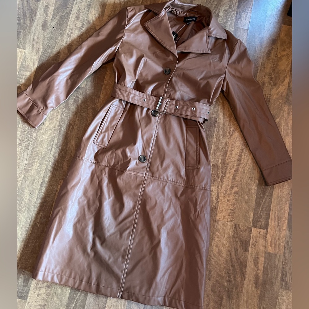 BNWT Faux Leather Coat